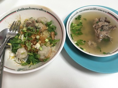 บะหมี่ลูกชิ้นแคระ แห้ง