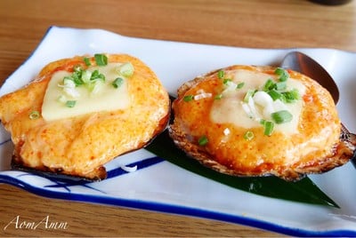 หอยเชลล์ย่างภูเขาไฟ (139฿++)