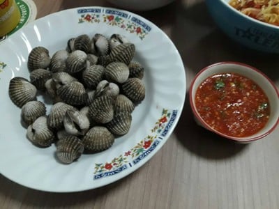 หอยแครงลวก