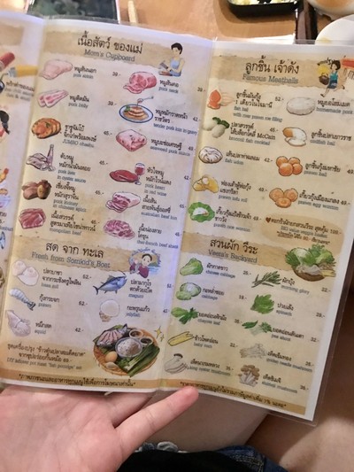 ป้ายราคาหรือสมุดเมนู