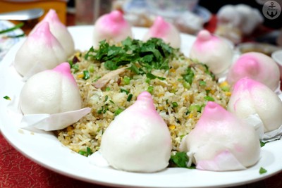 ข้าวผัดโบราณกับซิ่วท้อ