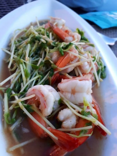 กุ้งผัดโต้เหมี่ยว