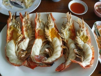 เมนูของร้าน รวยกุ้งเผา