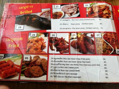 ป้ายราคาหรือสมุดเมนู