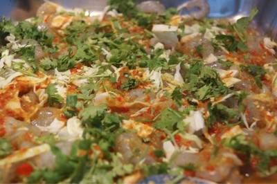 กุ้งแช่น้ำปลา