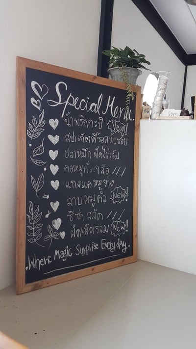ป้ายราคาหรือสมุดเมนู