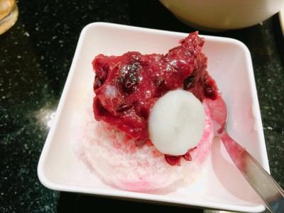 น้ำแข็งใสโมจิถั่วแดง