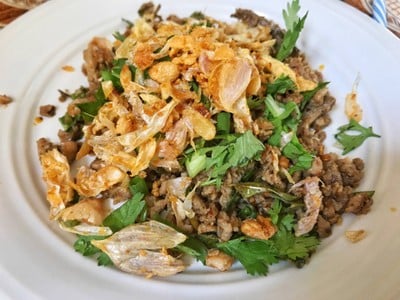 เมนูของร้าน ลาบบ่อทอง