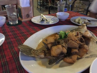 กระพงทอดน้ำปลา