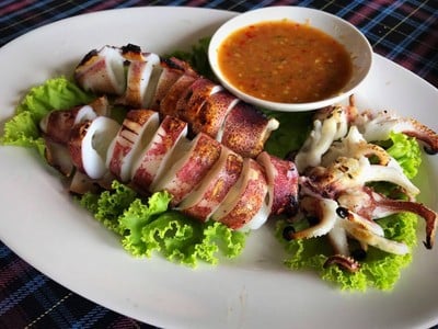 เมนูของร้าน ป่าหล่ายซีฟู้ด ป่าหล่ายซีฟู้ด