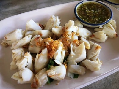 เมนูของร้าน เรือนไทยซีฟู้ด บางกุ้ง