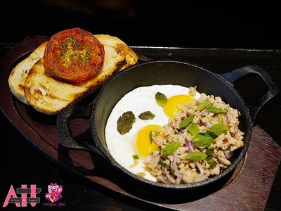 Thai Larb Gai Baked Egg
