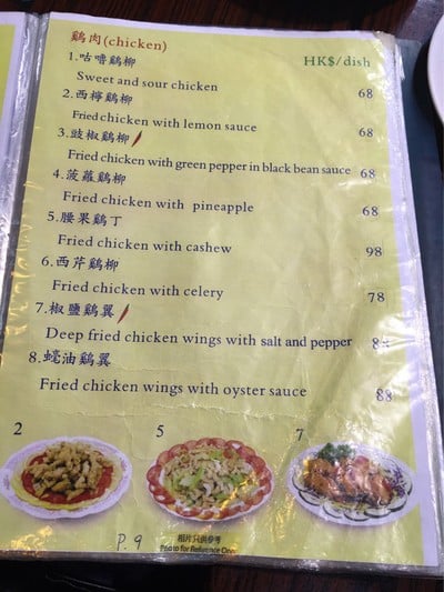 ป้ายราคาหรือสมุดเมนู