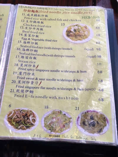 ป้ายราคาหรือสมุดเมนู