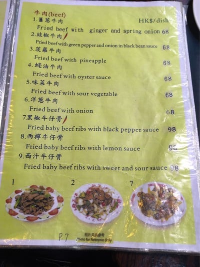 ป้ายราคาหรือสมุดเมนู