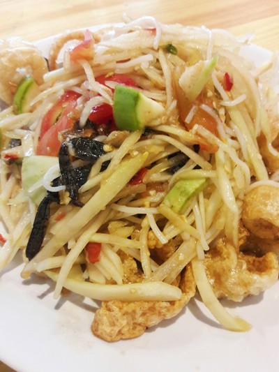 ส้มตำมั่ว+แคปหมู