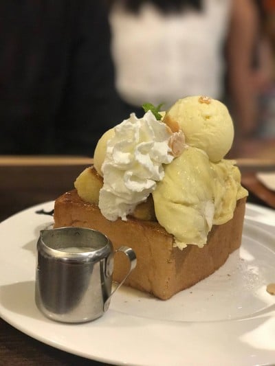 Durian Sticky Rice Toast
