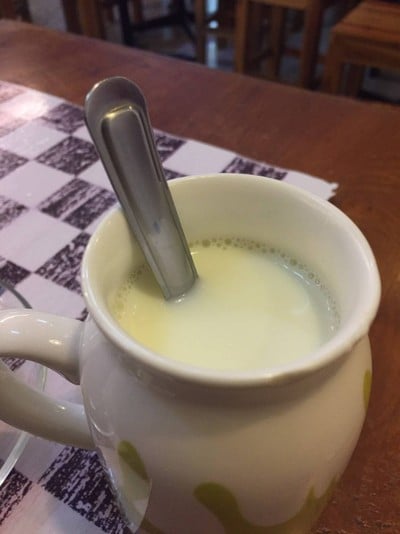 นมสดแท้100%ร้อน