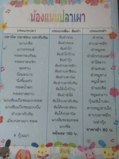 ป้ายราคาหรือสมุดเมนู