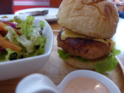 เบอร์เกอร์ไก่ที่ได้ฟรี