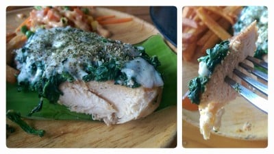 เนื้ออกไก่นุ่มหอมชีส ทานกับซอสอร่อยมากๆ แนะนำเลย