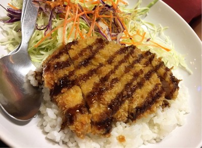 ข้าวหน้าหมูทอด