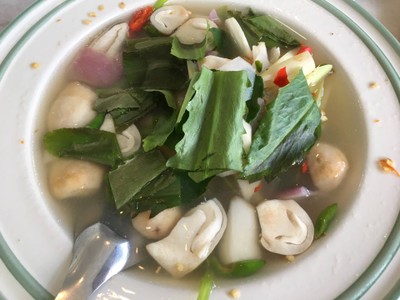 ต้มยำปลากระพงน้ำใส