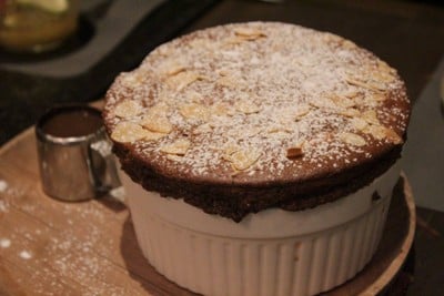 ซูเฟล่ช็อคโกแลต กล้วย และอัลมอนด์