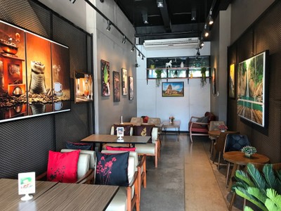 บรรยากาศ Mezzo Coffee อนุสาวรีย์ท้าวสุรนารี โคราช