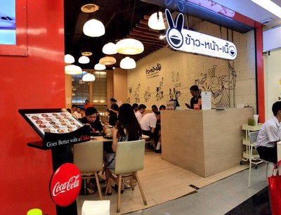 บรรยากาศ ข้าว-หน้า-เนื้อ สยามสแควร์ อาคารสยามกิตติ์