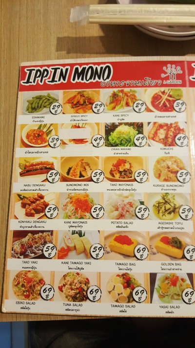 ป้ายราคาหรือสมุดเมนู