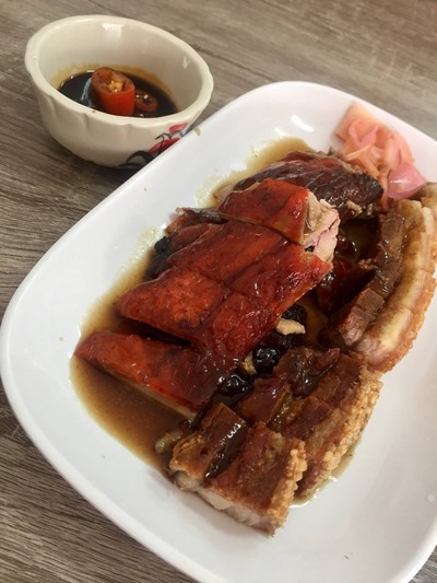 เป็ดย่าง+หมูกรอบ