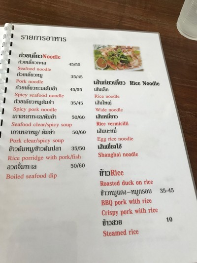 ป้ายราคาหรือสมุดเมนู