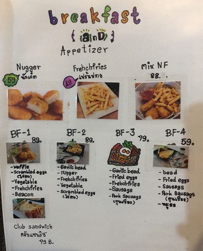 ป้ายราคาหรือสมุดเมนู