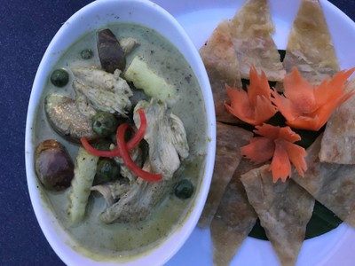 โรตีแกงเขียวหวานไก่