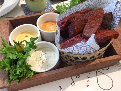 มันม่วงญี่ปุ่น ซอส 3 รส