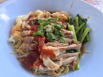 บะหมี่เกี๊ยวเป็ดแห้ง