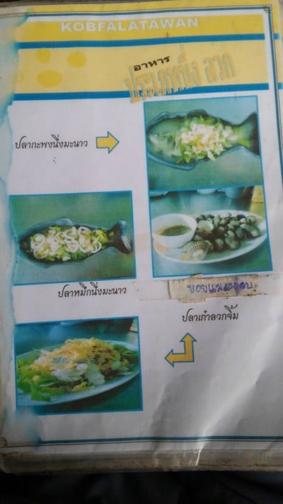 ป้ายราคาหรือสมุดเมนู