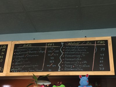 ป้ายราคาหรือสมุดเมนู