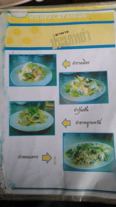 ป้ายราคาหรือสมุดเมนู