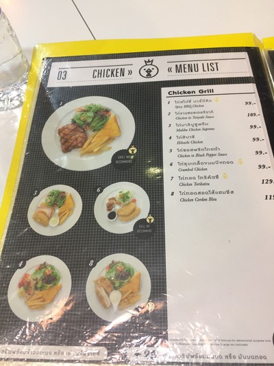 ป้ายราคาหรือสมุดเมนู