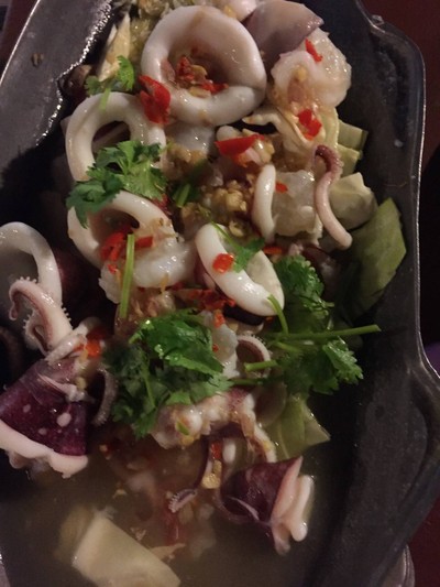 หมึกไข่นึ่งมะนาว