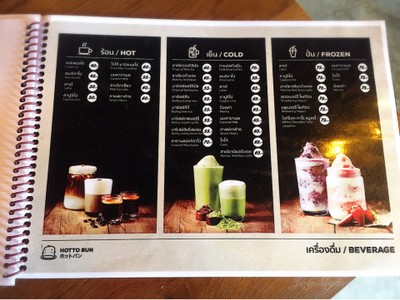 ป้ายราคาหรือสมุดเมนู