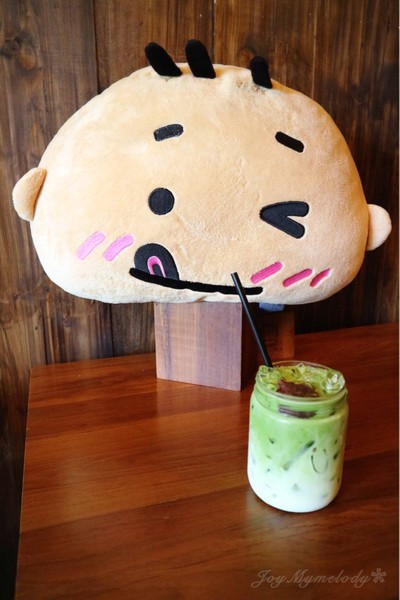 ชาเขียวลาเต้เย็น ถั่วแดง