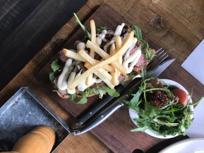 Open Faced Sandwich Wagyu Flank Steak