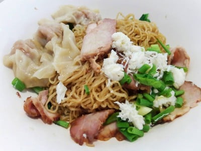บะหมี่ปู-หมูแดง+เกี๊ยวกุ้ง