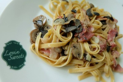 พาสต้าผัดเบคอน