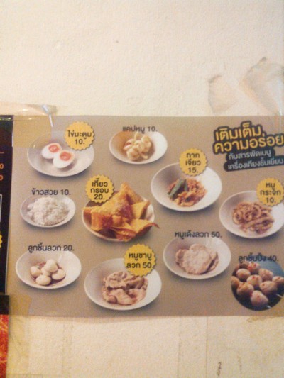 ป้ายราคาหรือสมุดเมนู