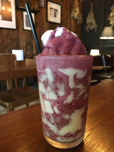 Blended Blueberry Yogurt