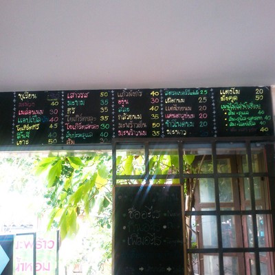 ป้ายราคาหรือสมุดเมนู